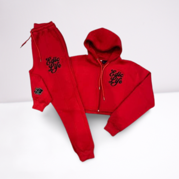 Edicius Red Corp Hoodie Sweatsuit